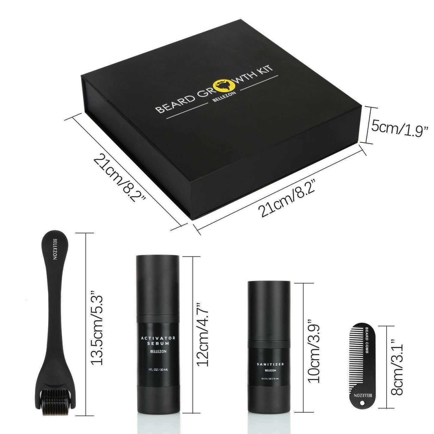 Beard Growth Liquid & Care Set