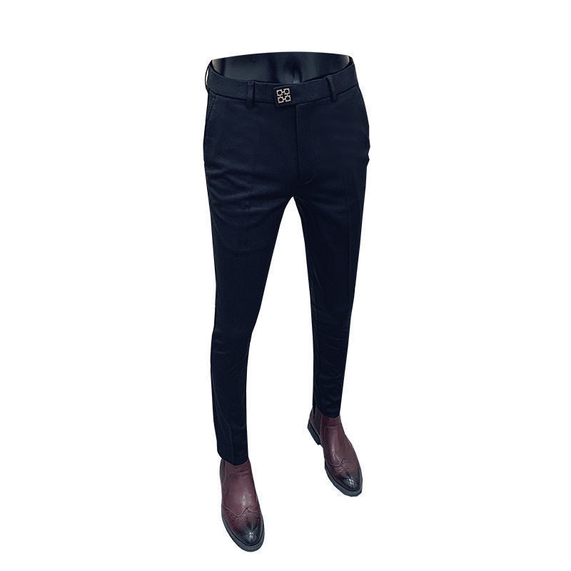Men's Slim-Fit Nine-Point Suit Pants