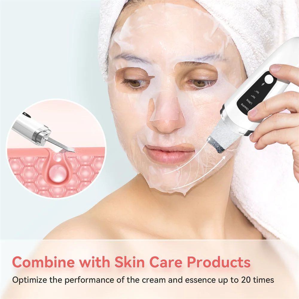 Ultrasonic Skin Scrubber Facial Exfoliator & Blackhead Remover