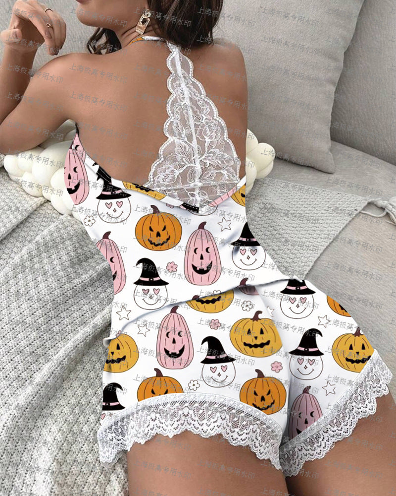 Lace Stitching Home Underwear Set