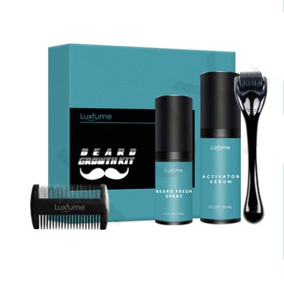 Beard Growth Liquid & Care Set