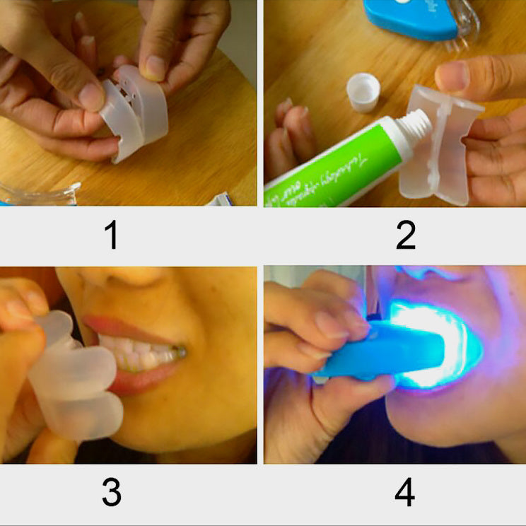 Oral Gel Teeth Whitening System with LED Light