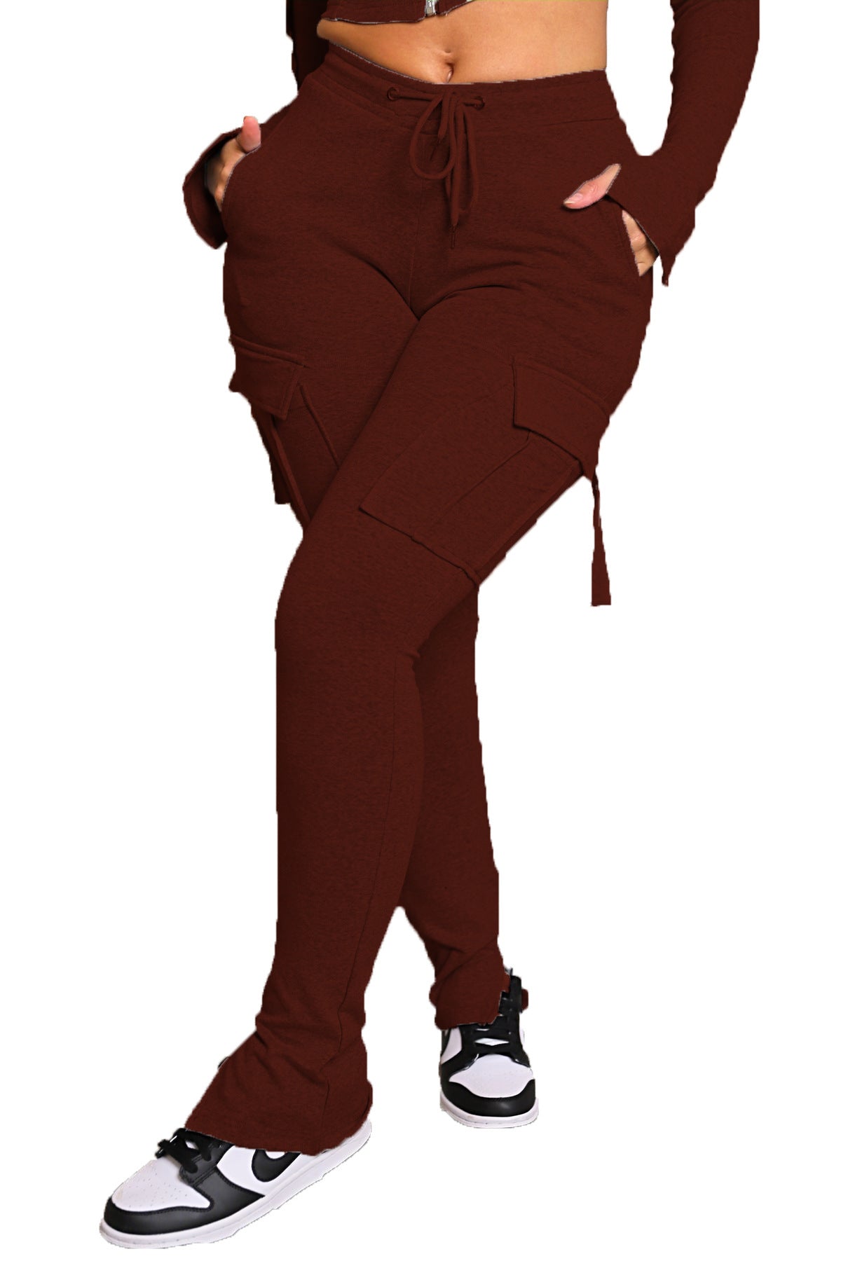 Women's High-Waist Wide-Leg Cargo Pants