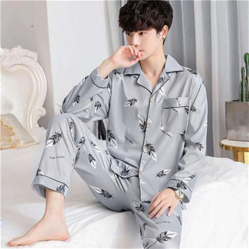 Men's Cotton Long-Sleeve Pajama Set