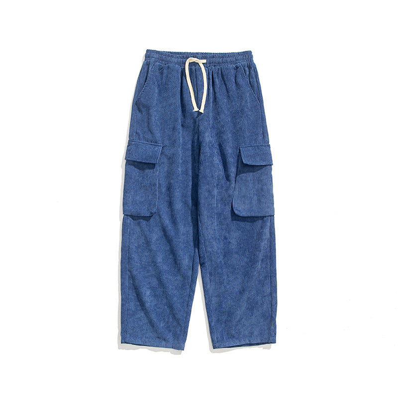 Men's Loose Corduroy Cargo Pants