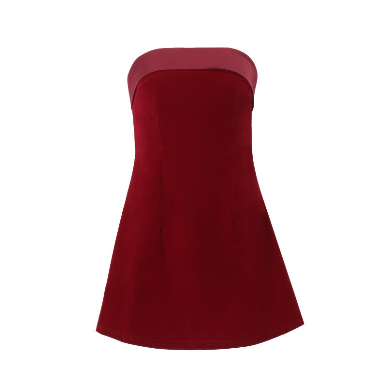 Slim Tube-Top A-Line Dress