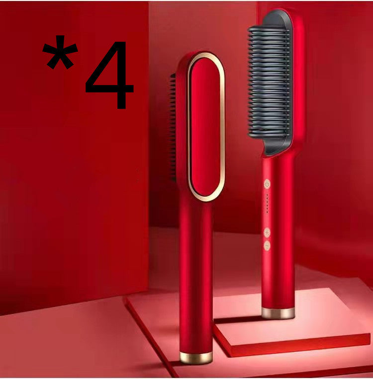 2-in-1 Ionic Hair Straightener & Curling Brush β Style with Ease!