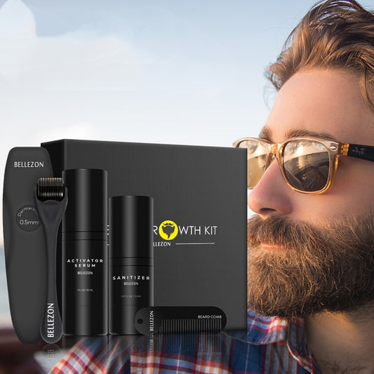 Beard Growth Liquid & Care Set