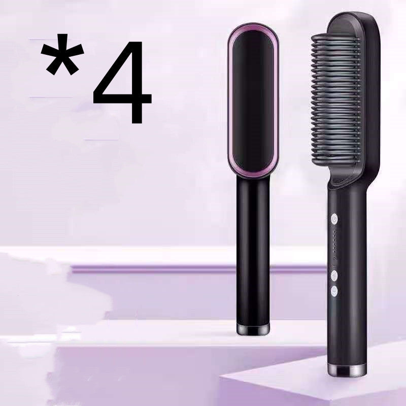 2-in-1 Ionic Hair Straightener & Curling Brush – Style with Ease!