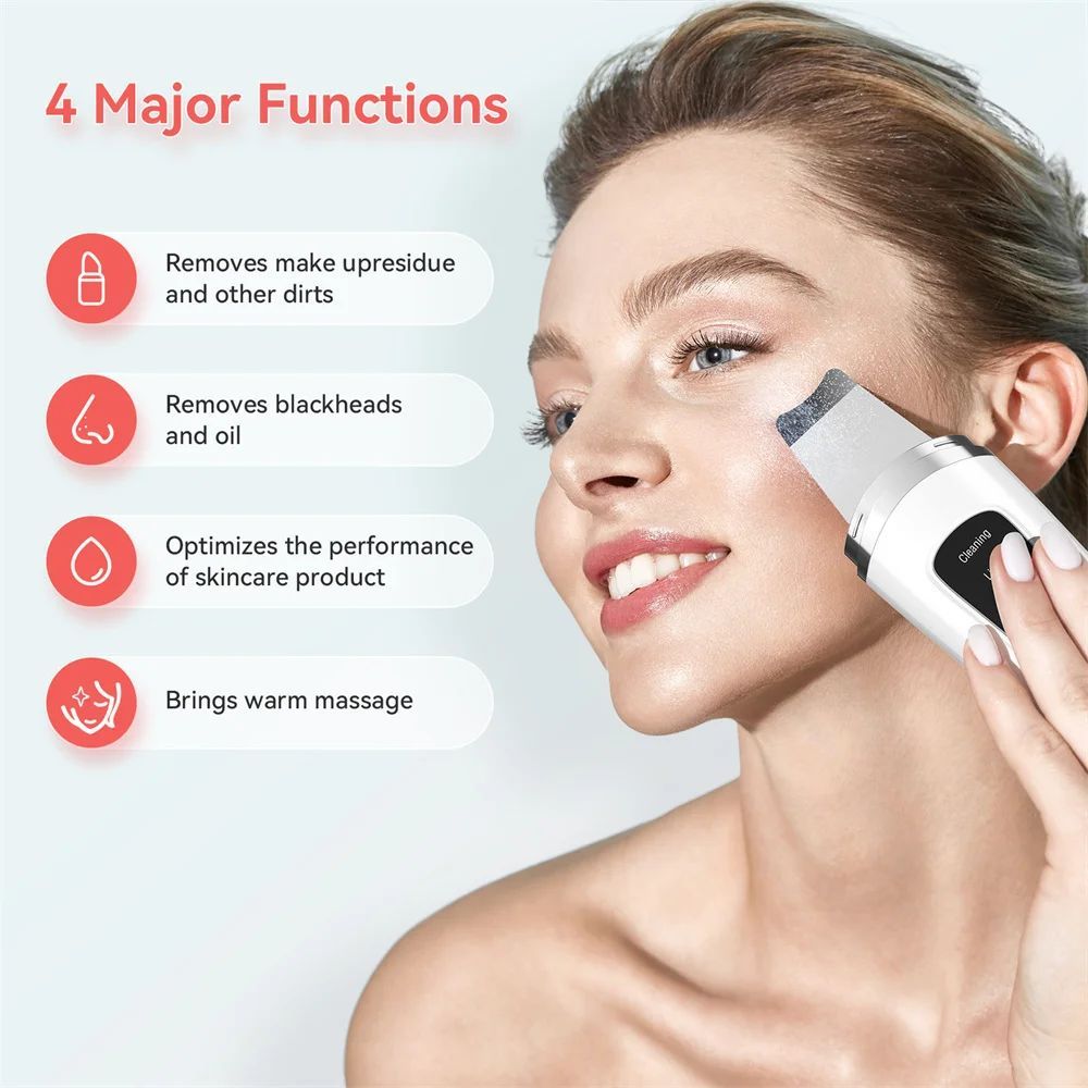 Ultrasonic Skin Scrubber Facial Exfoliator & Blackhead Remover
