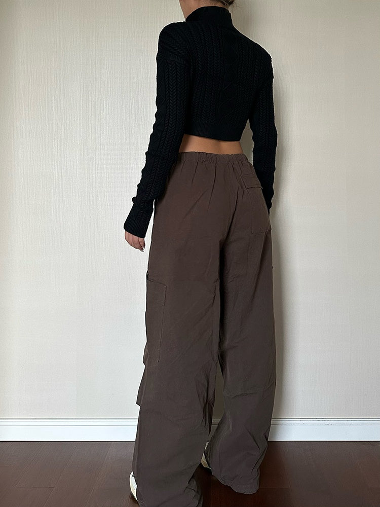 Women's Straight-Leg Loose Cargo Pants