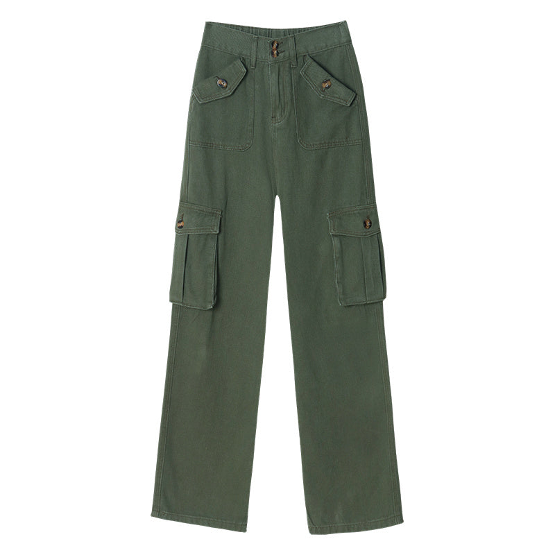 Ladies High Waist Retro Cargo Pant