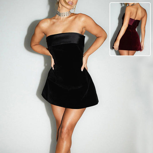 Slim Tube-Top A-Line Dress