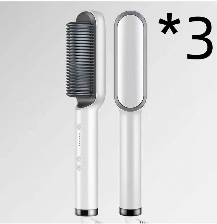 2-in-1 Ionic Hair Straightener & Curling Brush – Style with Ease!