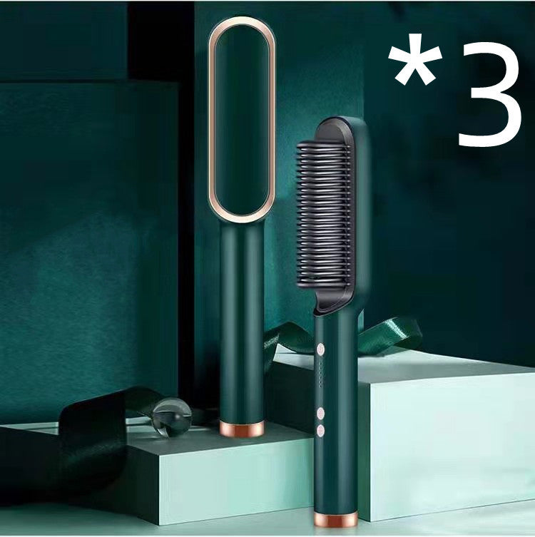 2-in-1 Ionic Hair Straightener & Curling Brush – Style with Ease!