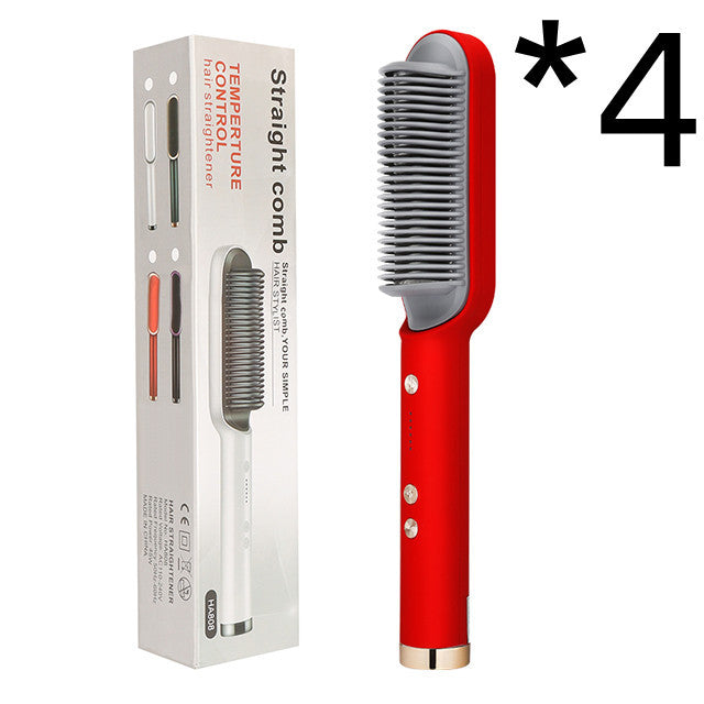 2-in-1 Ionic Hair Straightener & Curling Brush – Style with Ease!