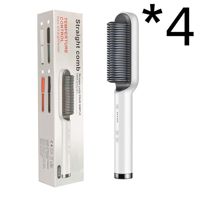 2-in-1 Ionic Hair Straightener & Curling Brush – Style with Ease!