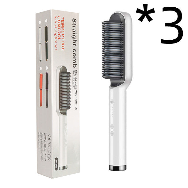 2-in-1 Ionic Hair Straightener & Curling Brush – Style with Ease!