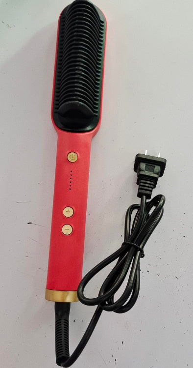 2-in-1 Ionic Hair Straightener & Curling Brush – Style with Ease!