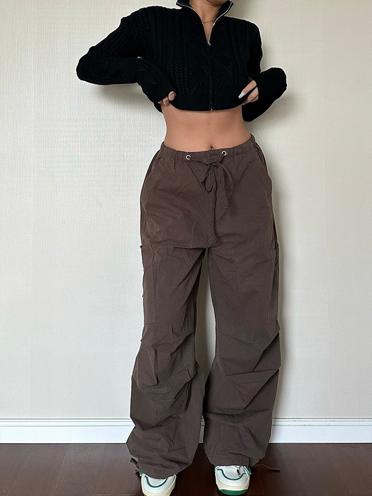 Women's Straight-Leg Loose Cargo Pants