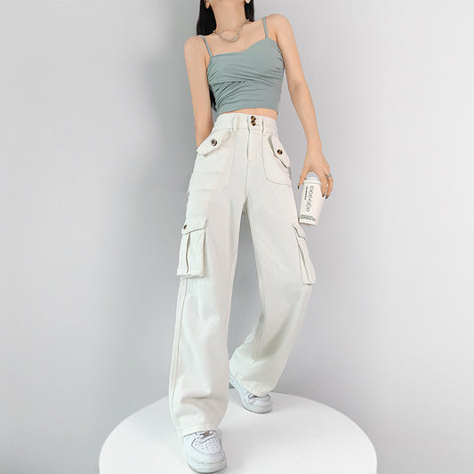 Ladies High Waist Retro Cargo Pant
