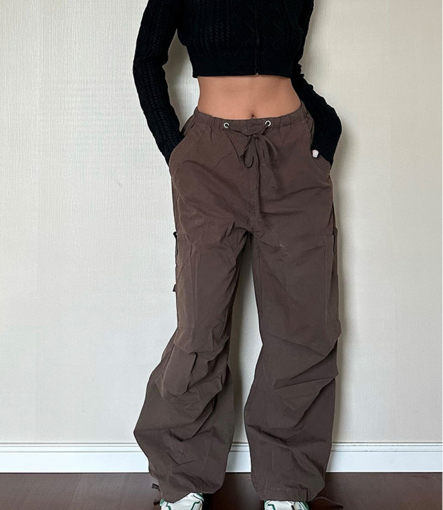 Women's Straight-Leg Loose Cargo Pants