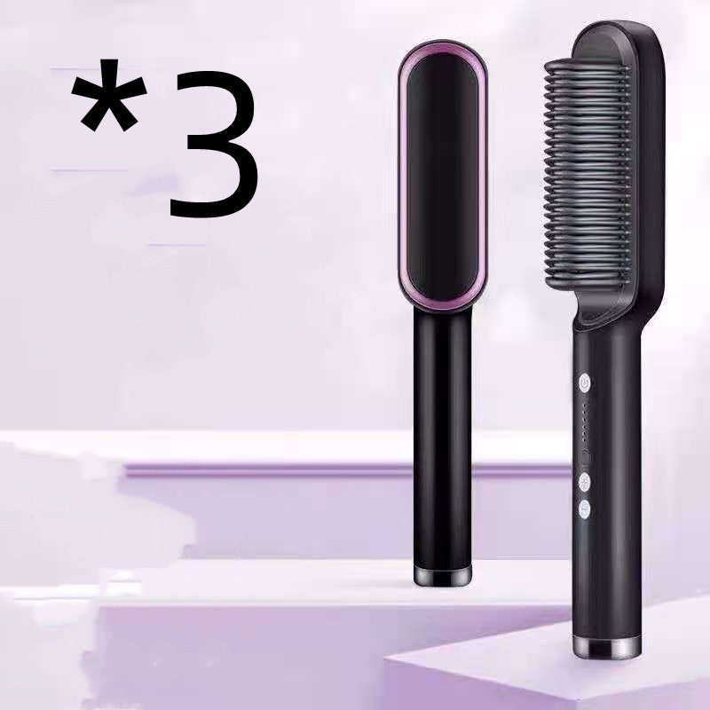 2-in-1 Ionic Hair Straightener & Curling Brush – Style with Ease!