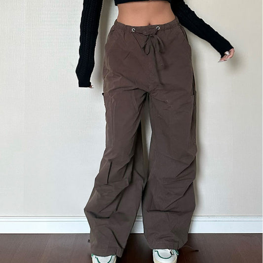 Women's Straight-Leg Loose Cargo Pants